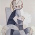 Пабло Пикассо «Женщина, сидящая в сером кресле»