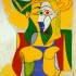 Пабло Пикассо «Женщина, сидящая в кресле» 1962 г.