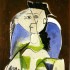 Пабло Пикассо «Женщина, сидящая в синем кресле» 1962 г.  