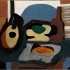 Пабло Пикассо «Натюрморт с мандолиной и пирожным»