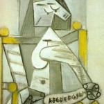 Пабло Пикассо «Сидящая женщина с книгой правописания»