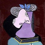 Пабло Пикассо «Соломенная шляпка с голубыми листьями»