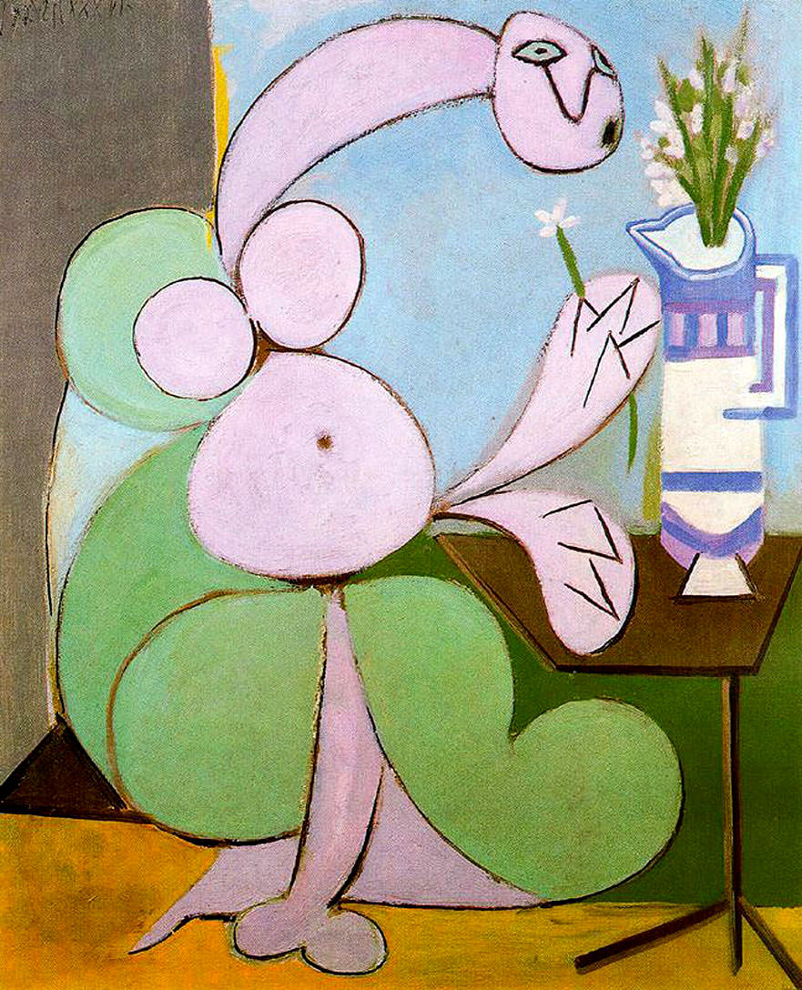 Пабло Пикассо «Женщина с букетом»