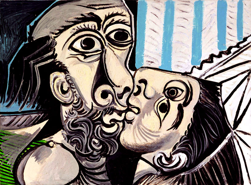 Пабло Пикассо «Поцелуй». Описание картины