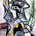 Пабло Пикассо «Арлекин с палкой»