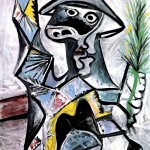 Пабло Пикассо «Арлекин с палкой» 