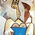 Пабло Пикассо «Сидящая женщина» 1971 г. Холст, масло.