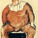 Пабло Пикассо «Сидящий толстый клоун»
