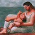Пабло Пикассо «Женщина с ребенком на берегу моря»