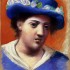 Пабло Пикассо «Женщина в голубой шляпе с цветами»