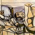 Пабло Пикассо «Лук-порей, голова рыбы, череп и кувшин»