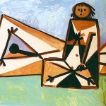 Пабло Пикассо «Мужчина и женщина на пляже»
