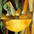 Пабло Пикассо «Хлеб и блюдо с фруктами на столе»