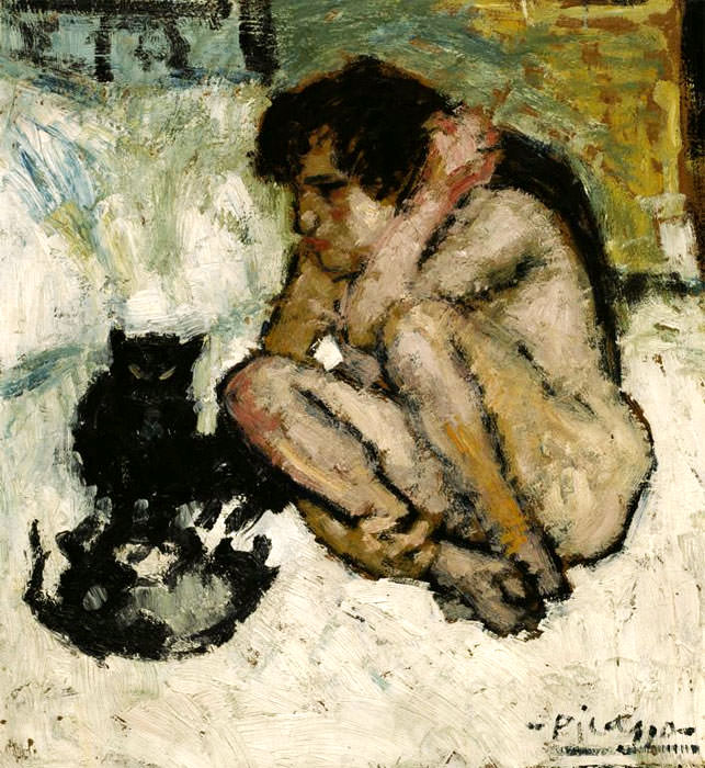 Пабло Пикассо «Сумасшедшая с кошками»