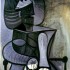 Пабло Пикассо «Сидящая женщина с плоской шляпе»