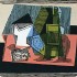Пабло Пикассо «Бокал, бутылка, пачка табака»