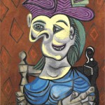 Пабло Пикассо «Сидящая женщина в голубом платье»