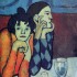 Пабло Пикассо «Арлекин и его подружка» (Странствующие гимнасты)