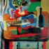Пабло Пикассо «Бокал, букет, гитара и бутылка»