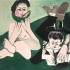 Пабло Пикассо «Поедающая арбуз и пишущий мужчина»