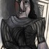 Пабло Пикассо «Женщина, сидящая в сером платье»