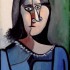 Пабло Пикассо «Бюст женщины в синем платье с ожерельем»