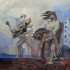 Пабло Пикассо «Мертвый Минотавр в костюме Арлекина»