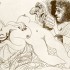 Пабло Пикассо «Лежащая обнаженная и человек с маской»