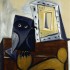 Пабло Пикассо «Сова на стуле» 1947 г. Холст, масло.