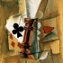 Пабло Пикассо «Бокал и игральные карты»
