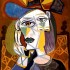 Пабло Пикассо «Голова женщины в шляпе»